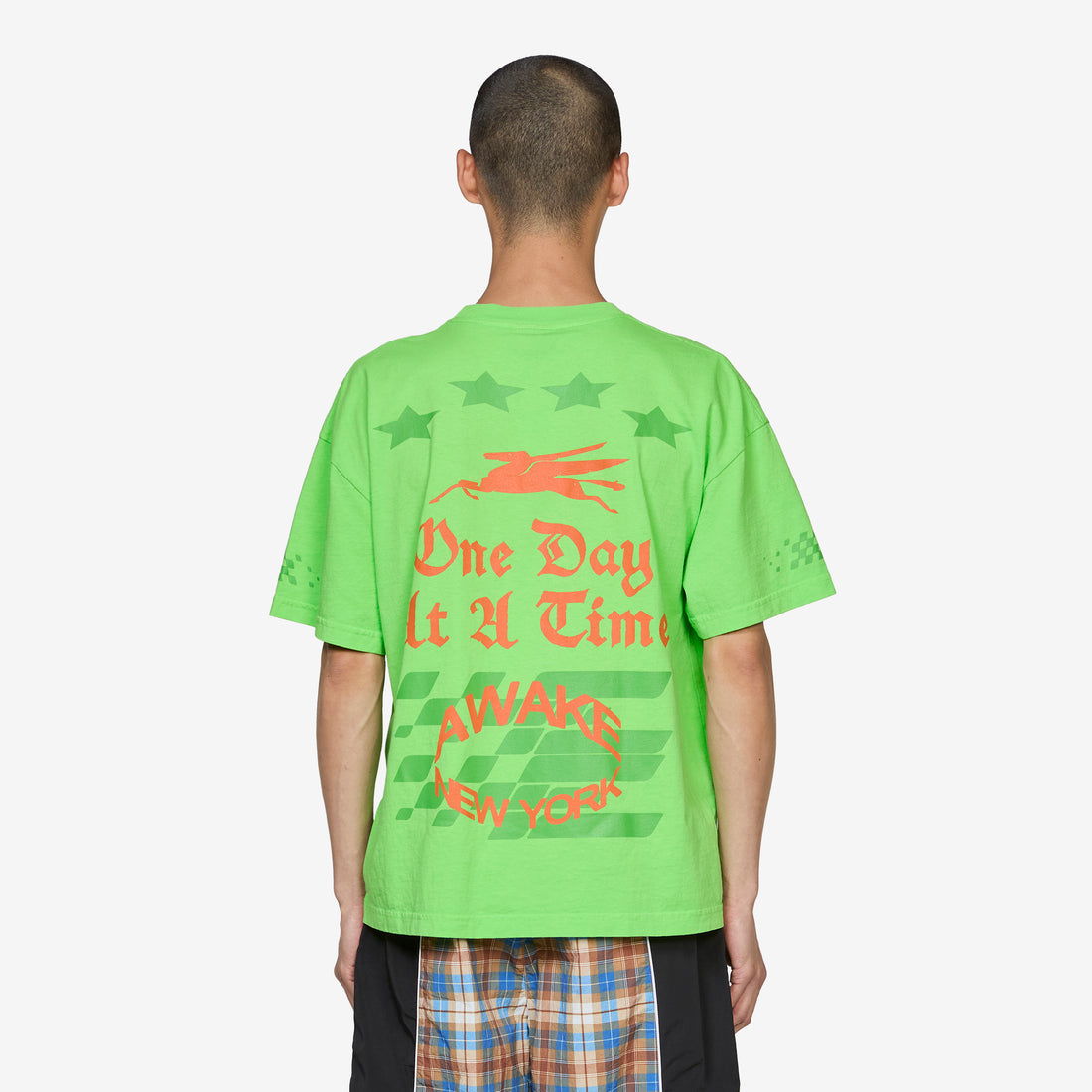 One Day At A Time T-Shirt Lime Green Tees