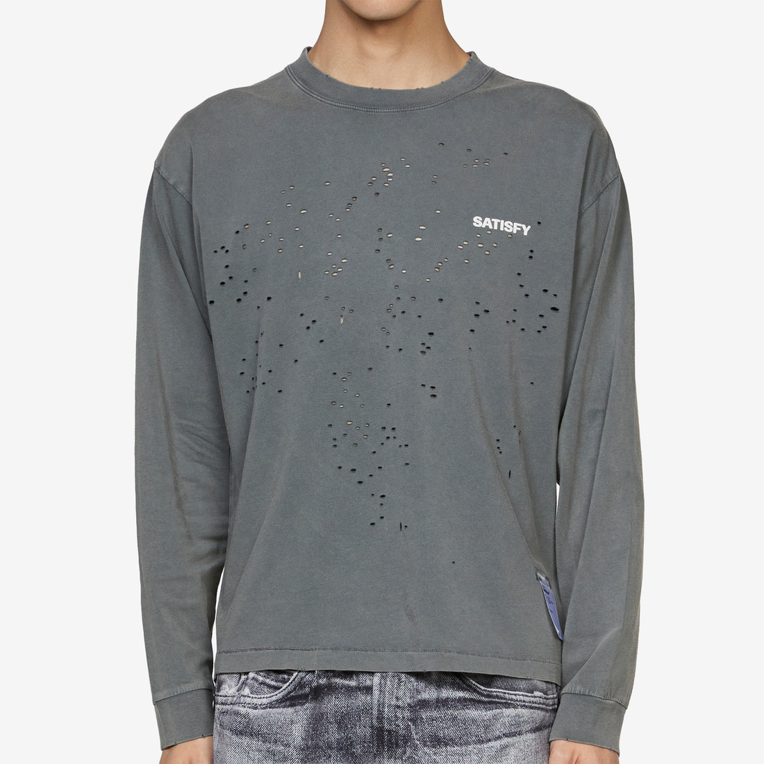 MothTech™ Long T-Shirt Faded Black Tees