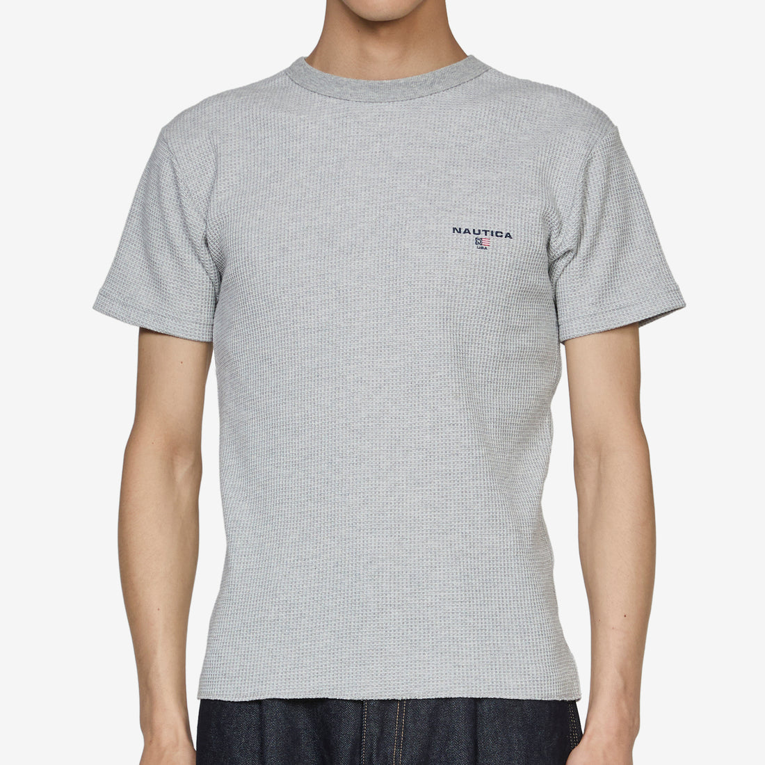 Waffle T-Shirt Grey Marl Tees