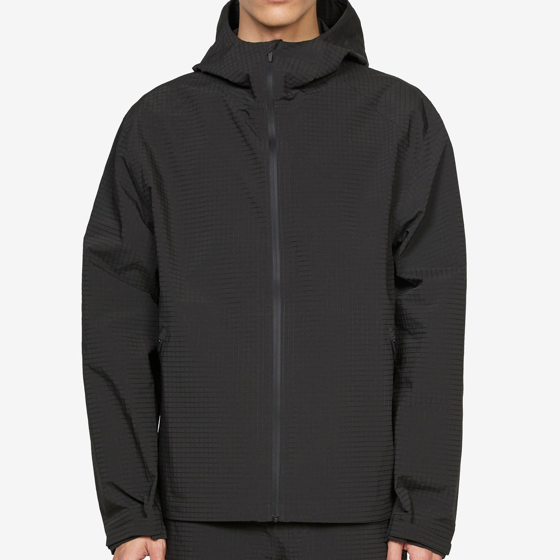 Waypoint Ripstop Hooded Jacket Charcoal Black Jumpers