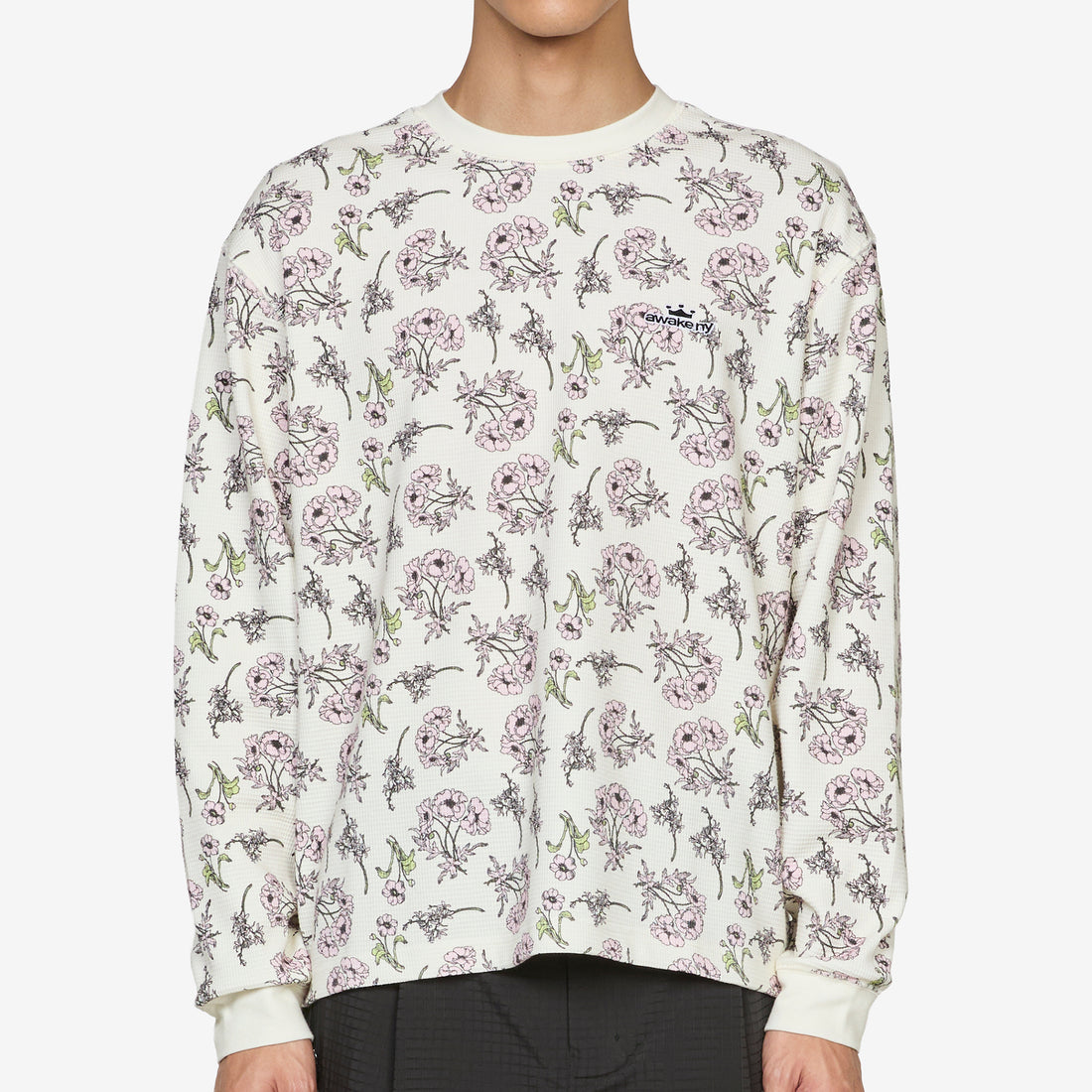 Floral Thermal White Tees