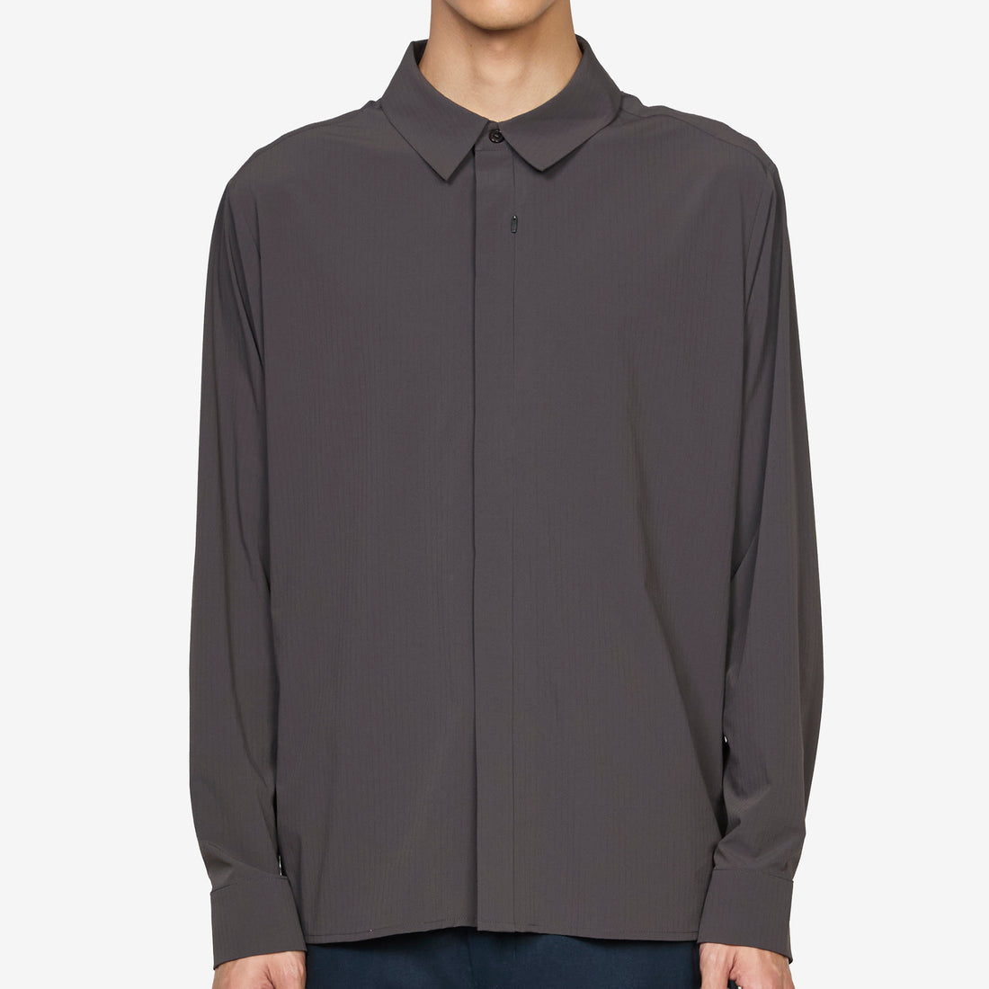 Align Button Up Shirt Charcoal Black Shirts