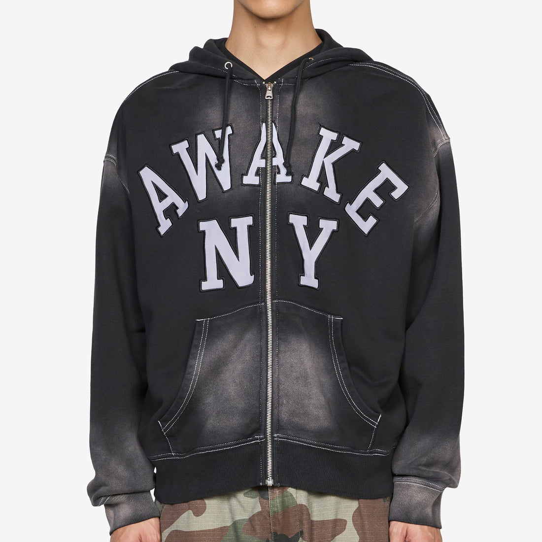 Collegiate Arch Zip Hoodie Black Jumpers