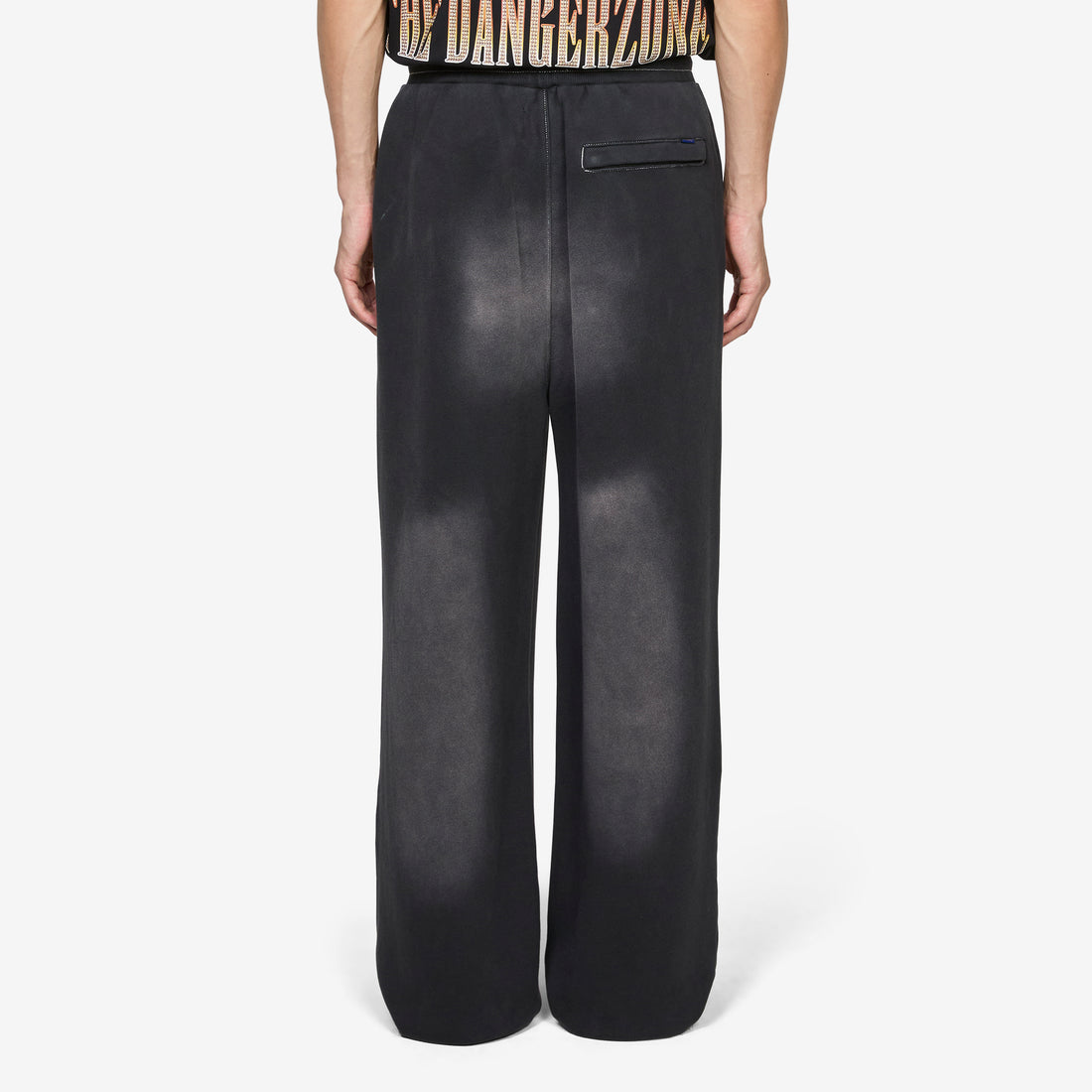 Collegiate Open Hem Sweatpant Black Pants