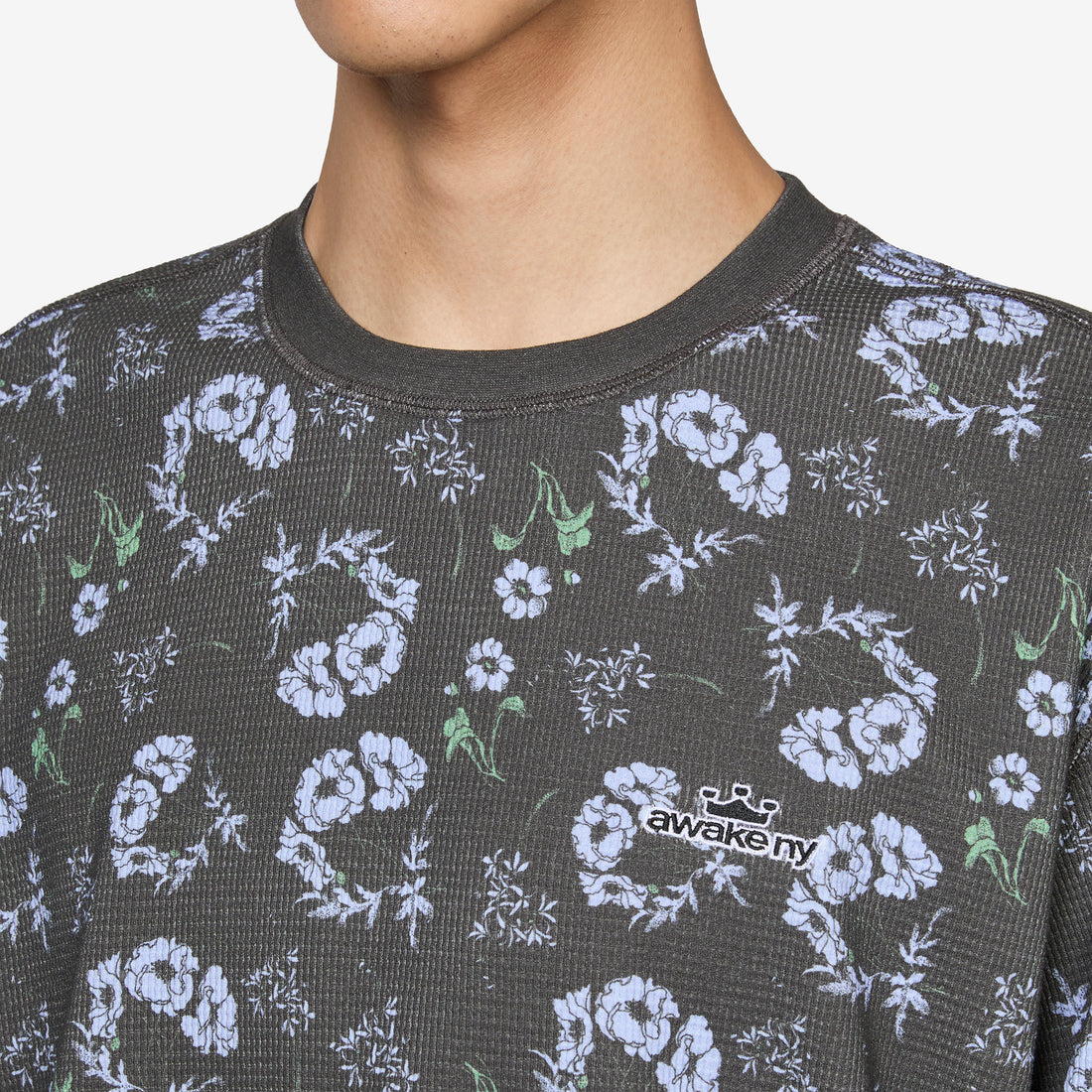 Floral Thermal Black Tees