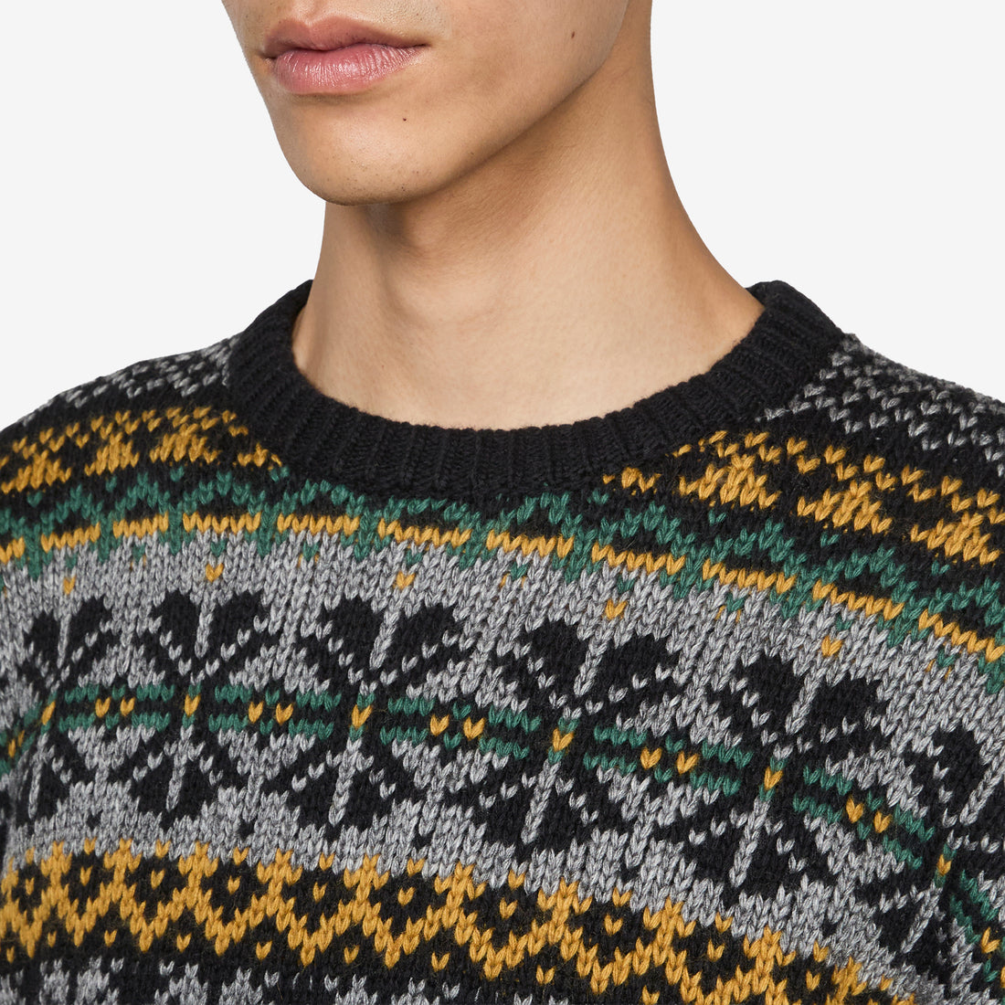 Snowflake JQD Pullover Sweater Black Jumpers