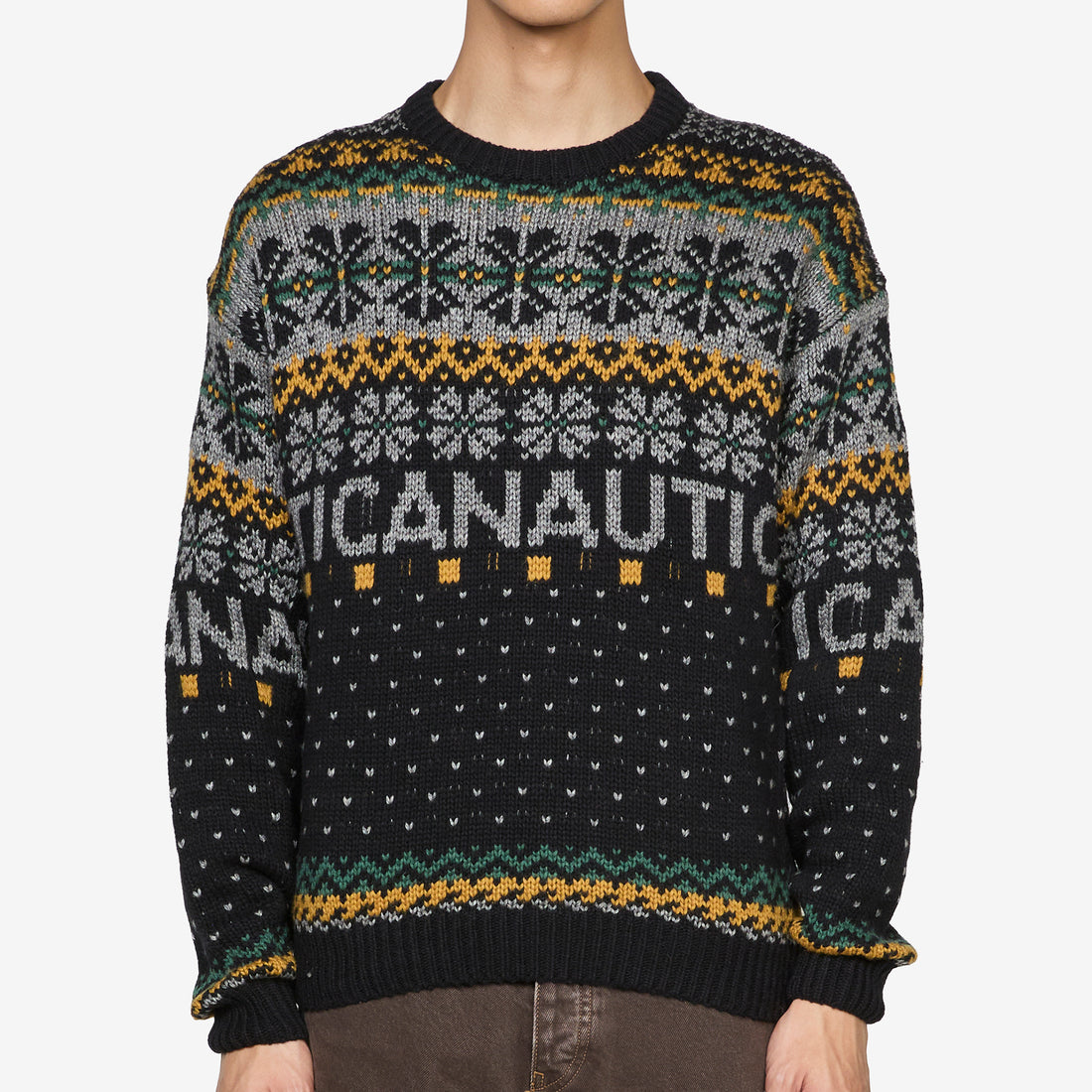 Snowflake JQD Pullover Sweater Black Jumpers