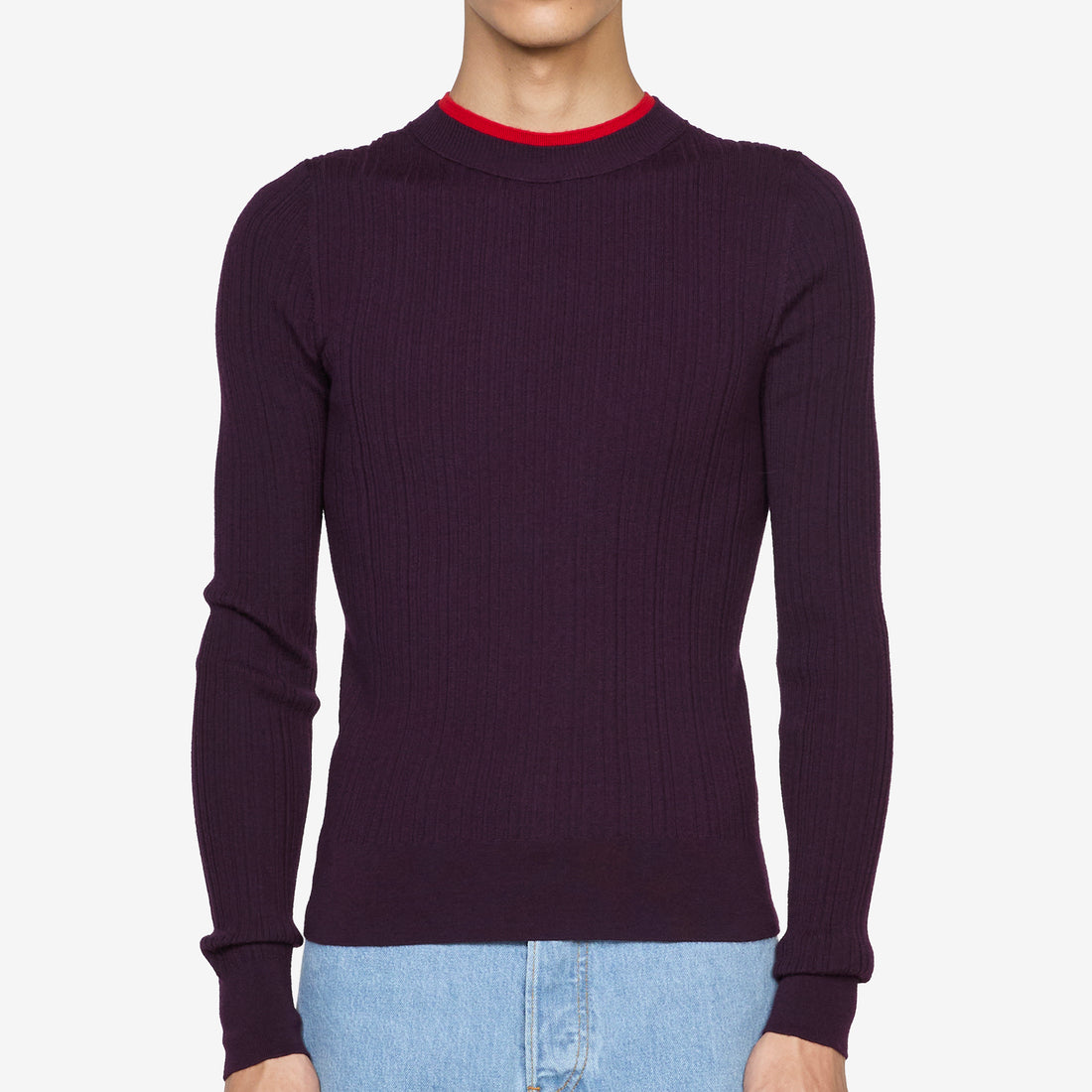 Merino Wool Sweater Dark Purple Jumpers