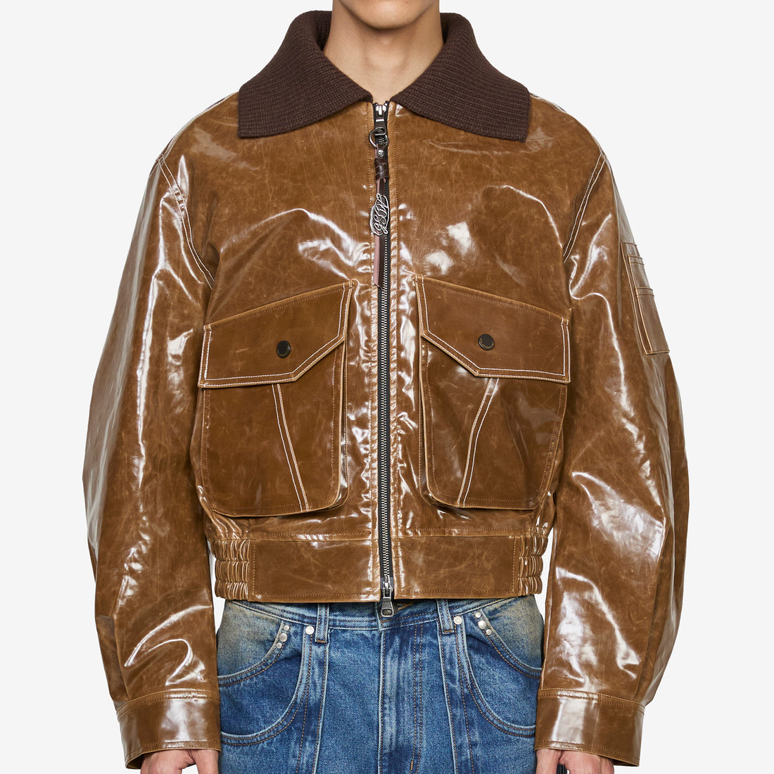 MIKOOS26 Bomber Jacket Brown Jackets