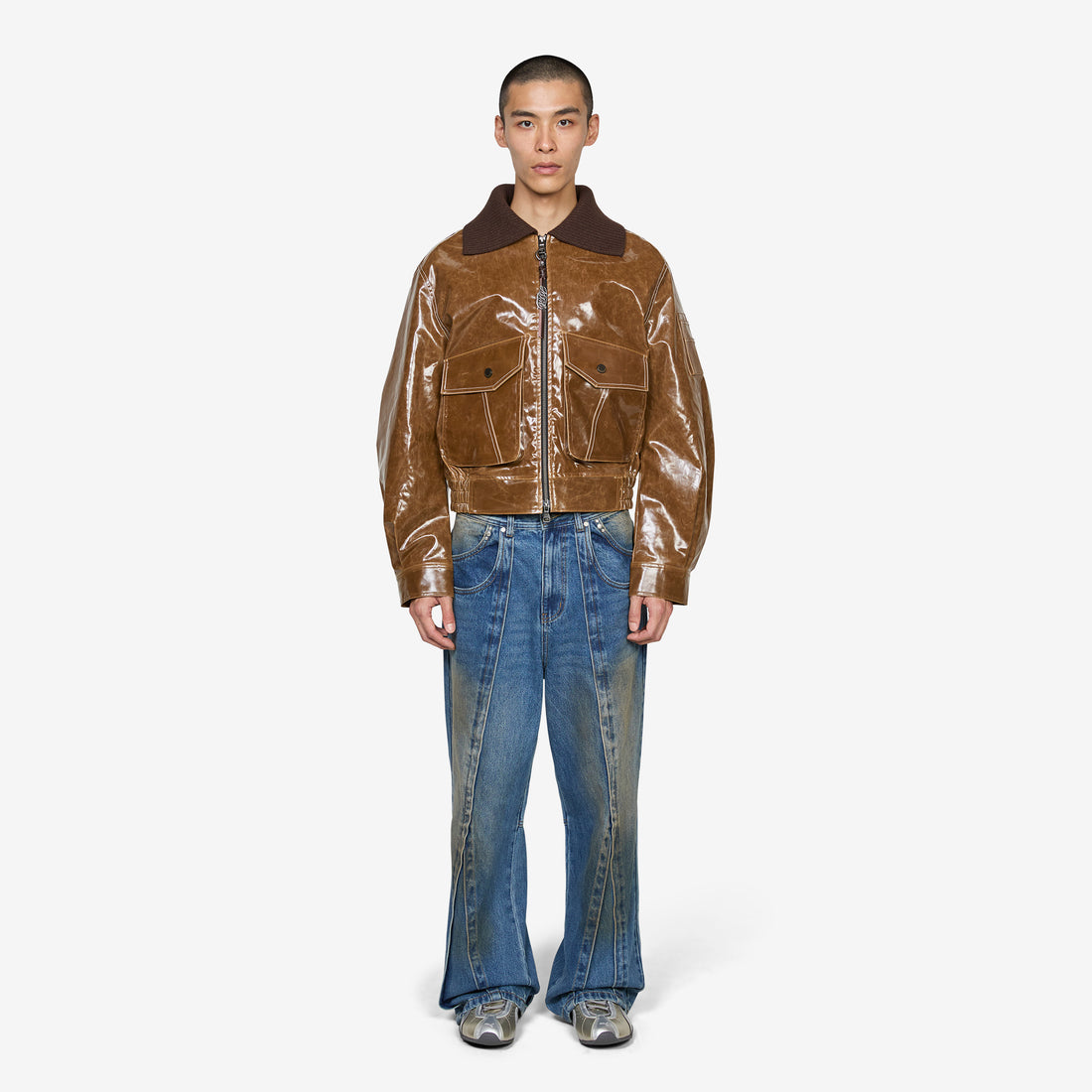 MIKOOS26 Bomber Jacket Brown Jackets