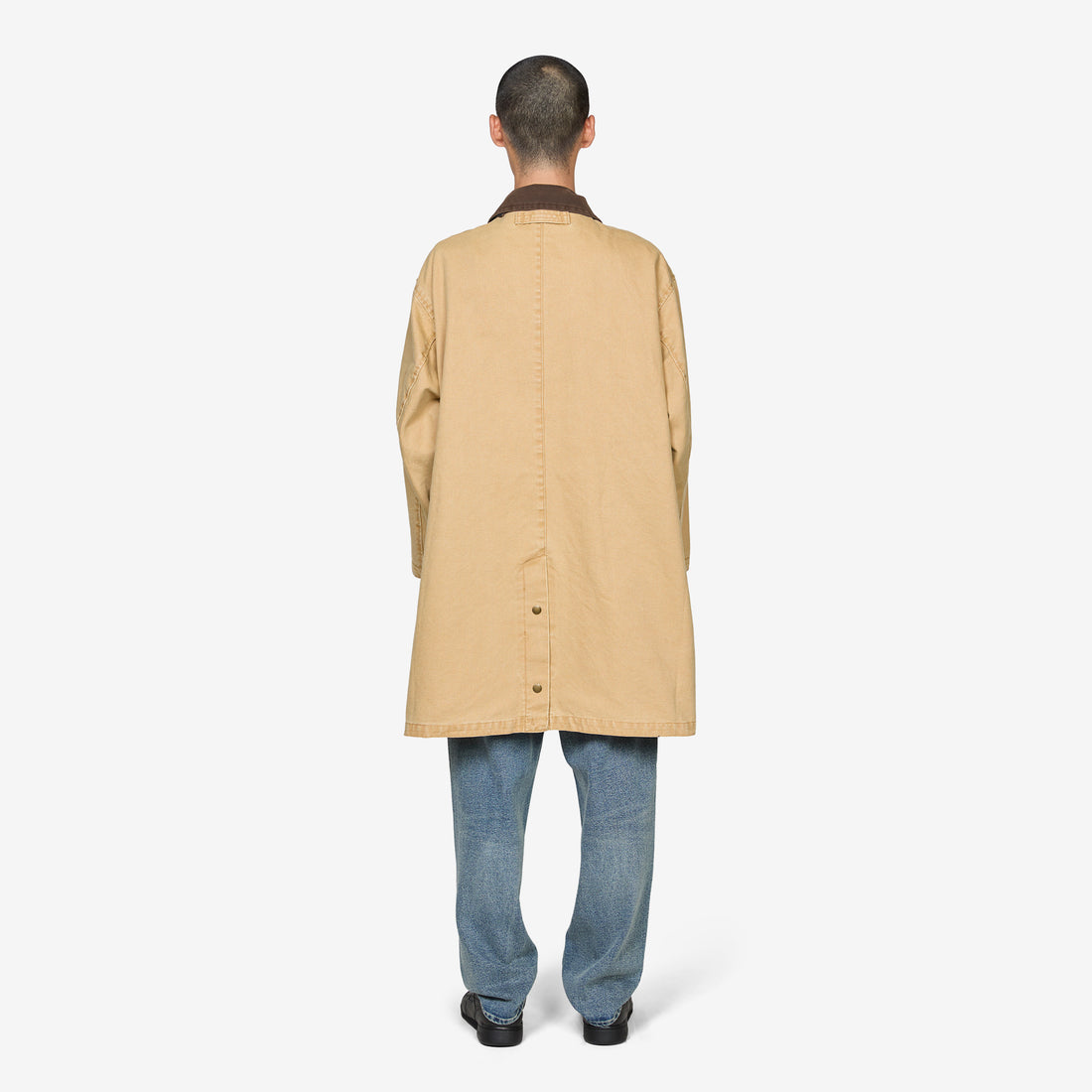 Padding Duck Crushed Long Coat Beige Jackets