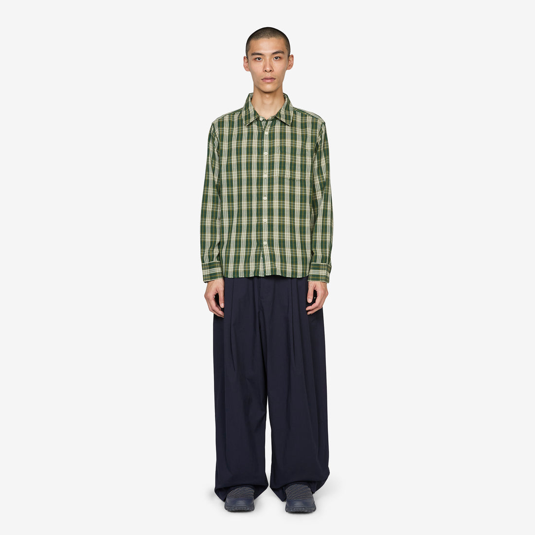 Verdant Check Longsleeve Shirt Green Shirts