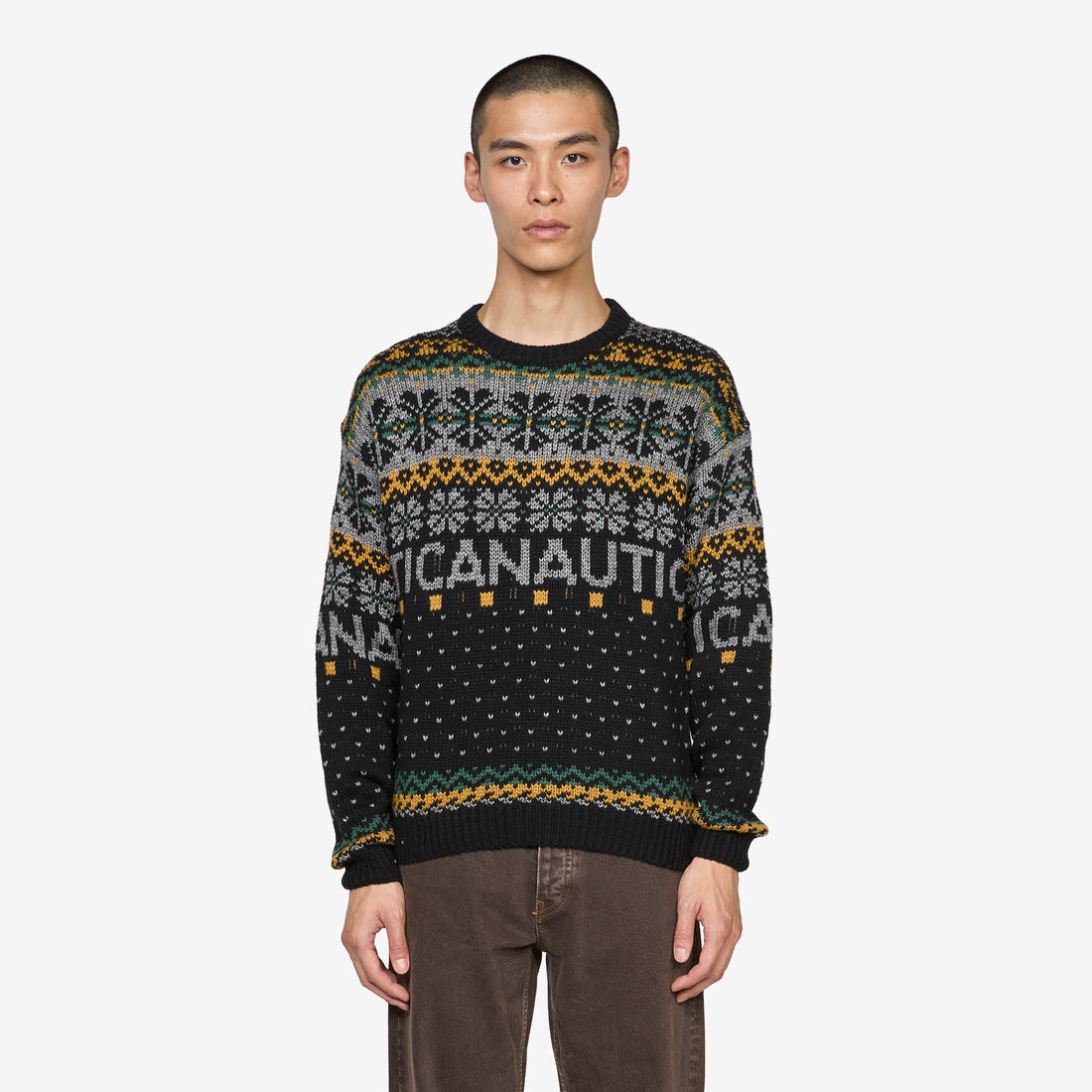 Snowflake JQD Pullover Sweater Black Jumpers