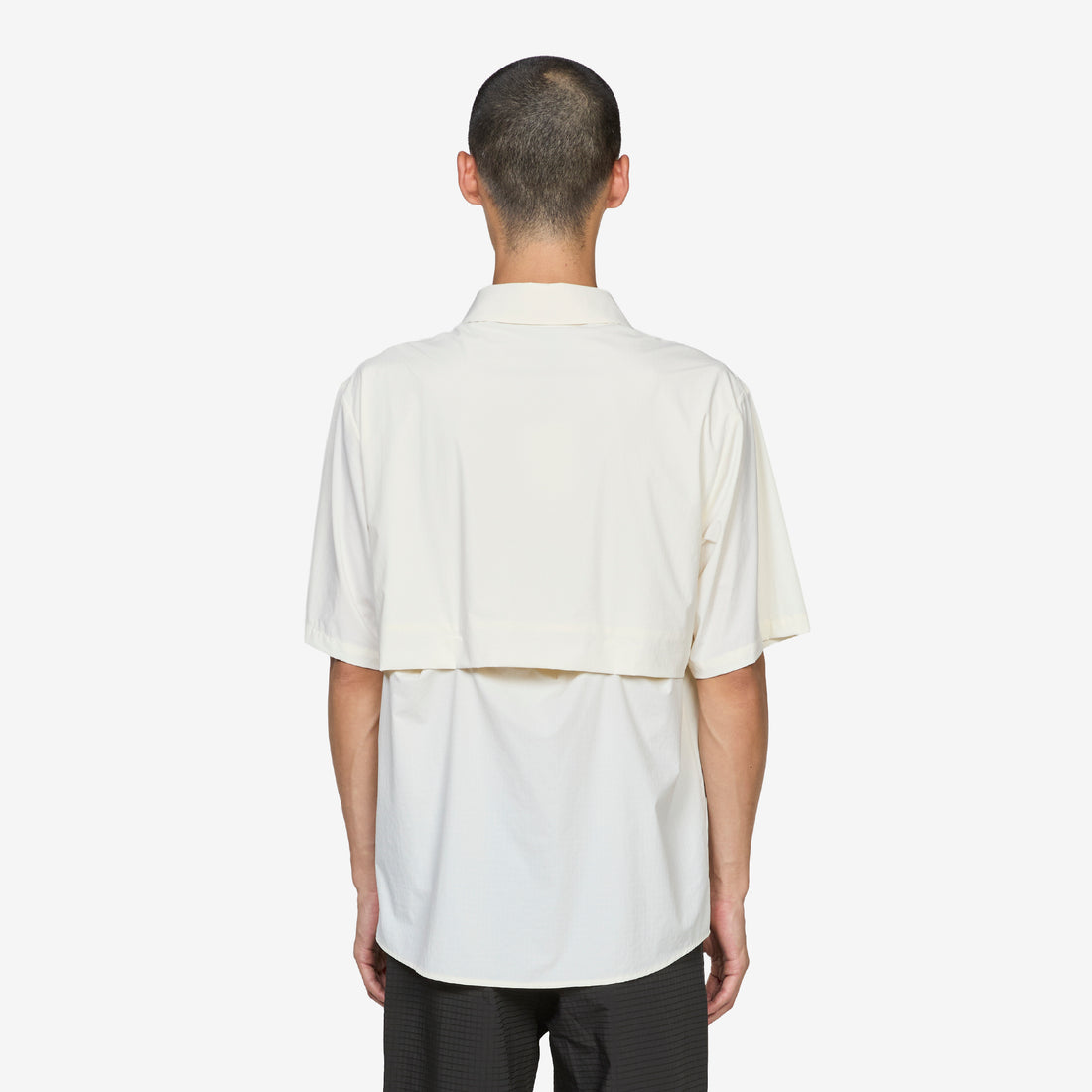 Align Button Up Short Sleeve Shirt Off White Shirts