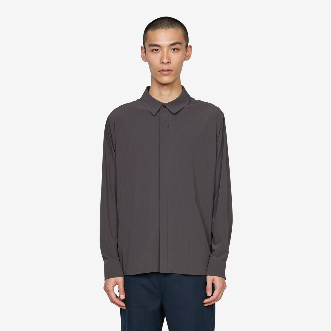 Align Button Up Shirt Charcoal Black Shirts