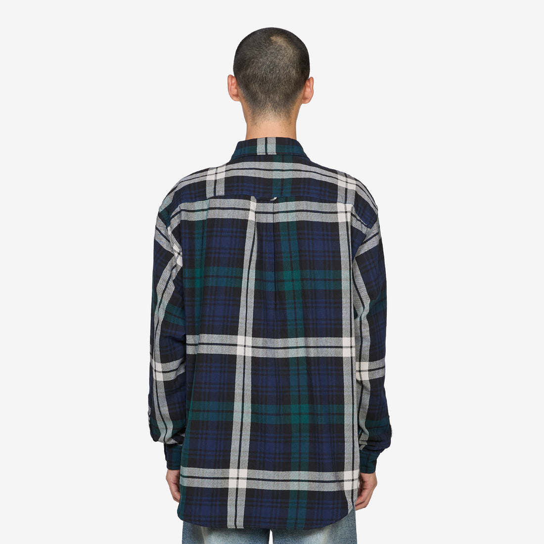 Big Check Heavy Cotton Nell Shirt Navy Shirts