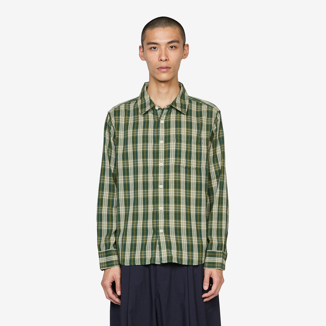 Verdant Check Longsleeve Shirt Green Shirts