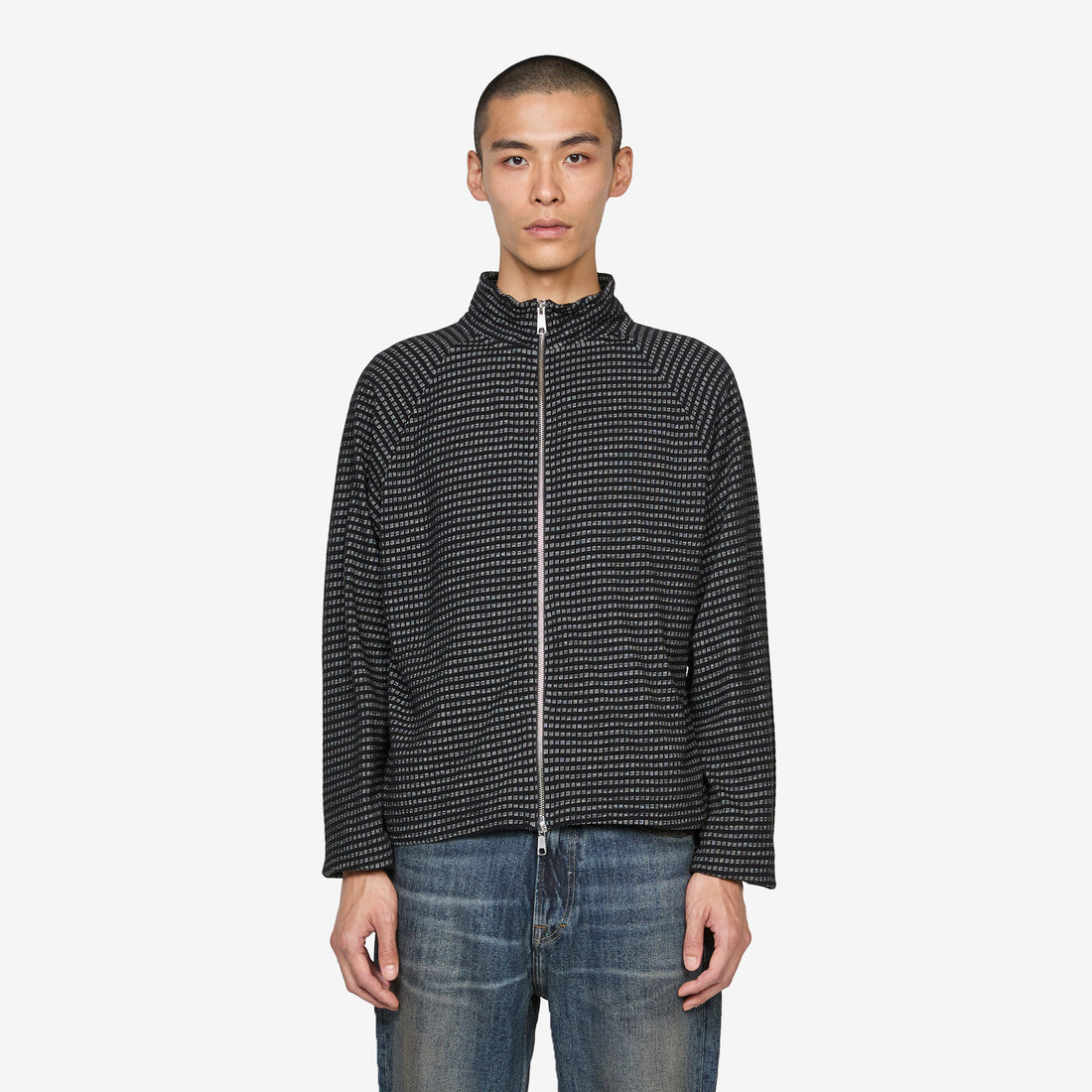 Leisure Zip Up Black Experienced Check Jumpers