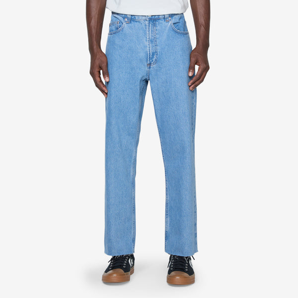 Relaxed Raw Edge H Jeans Light Blue