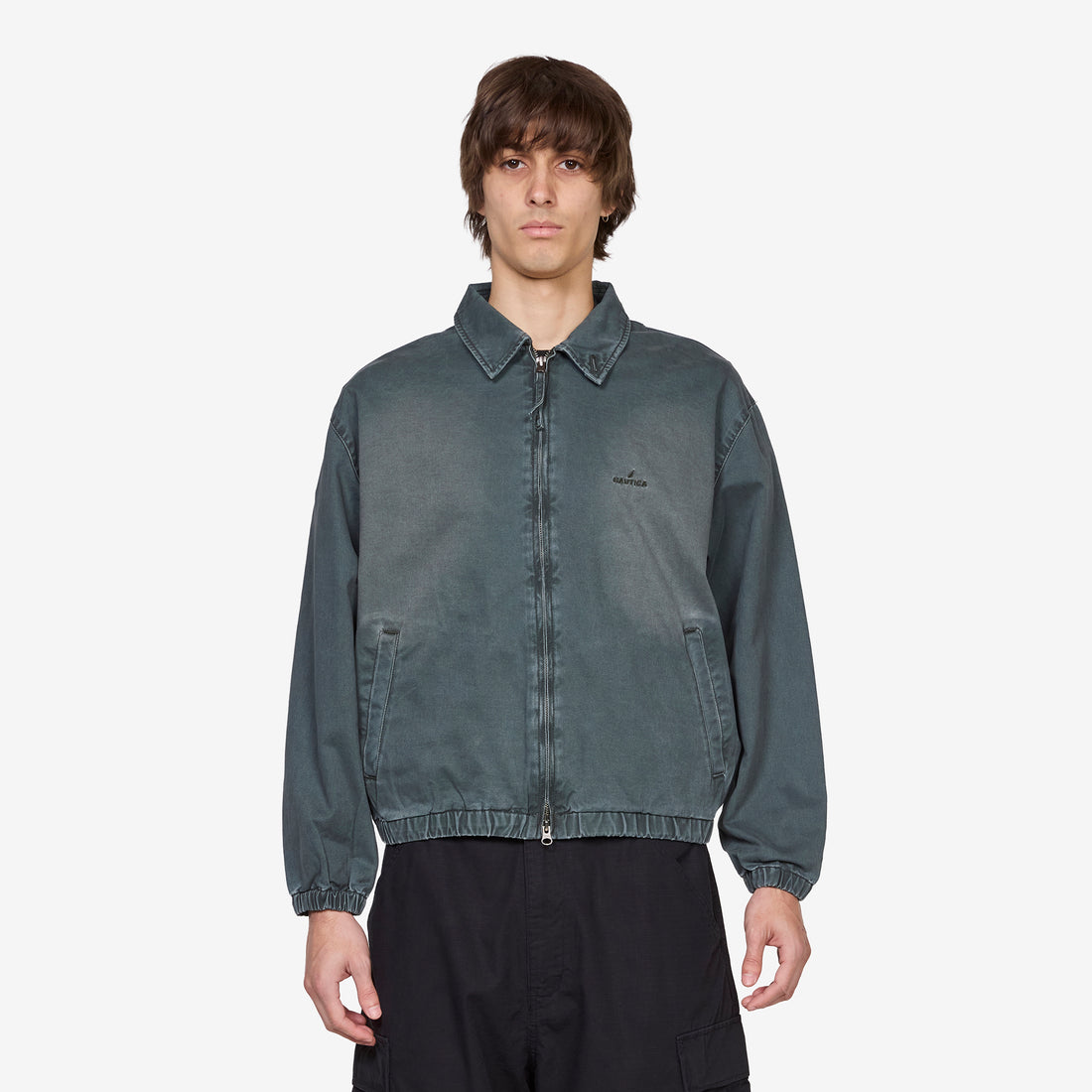 Chino Zip Twill Jacket Olive Jackets