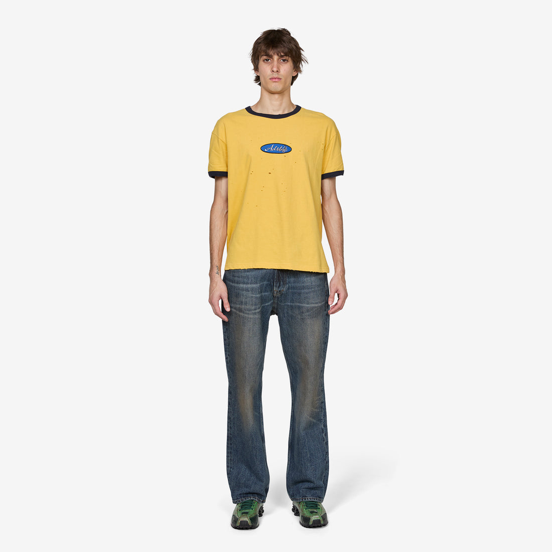 ADSB Logo Patch Ringer T-Shirt Yellow Tees