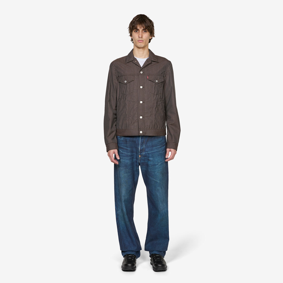 Levi's Pinstripe Jacket Brown | Grey | Beige Jackets