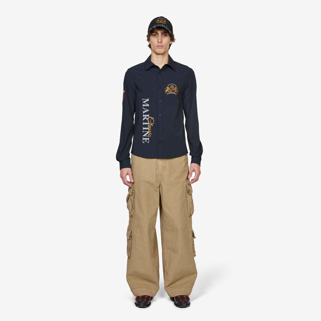 Sleazy Sports Shirt Navy Blue Shirts