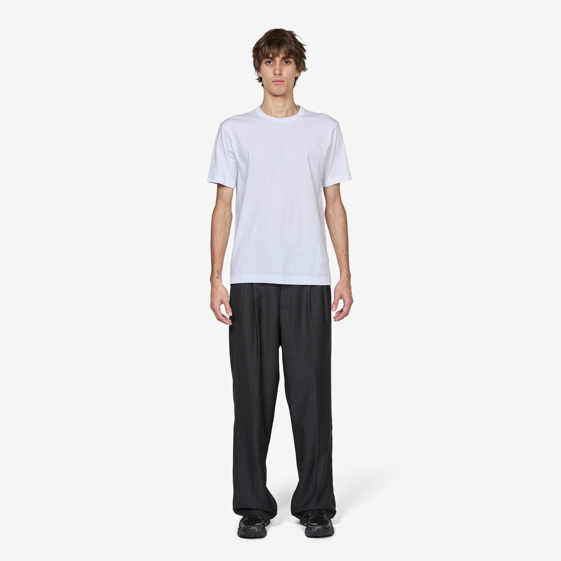 Neck Logo T-Shirt White Tees