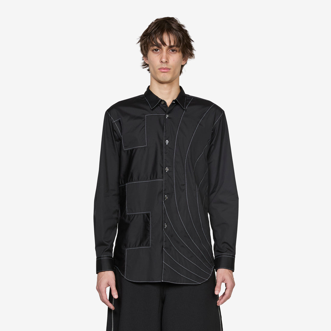 Geometric Shirt Black Shirts