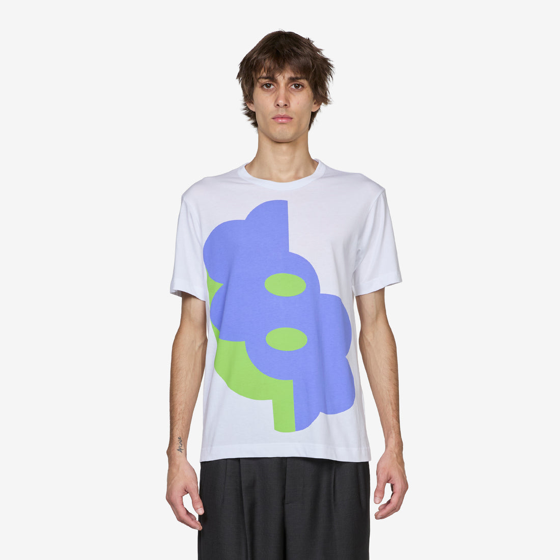 Printed Cotton Jersey T-Shirt White Tees