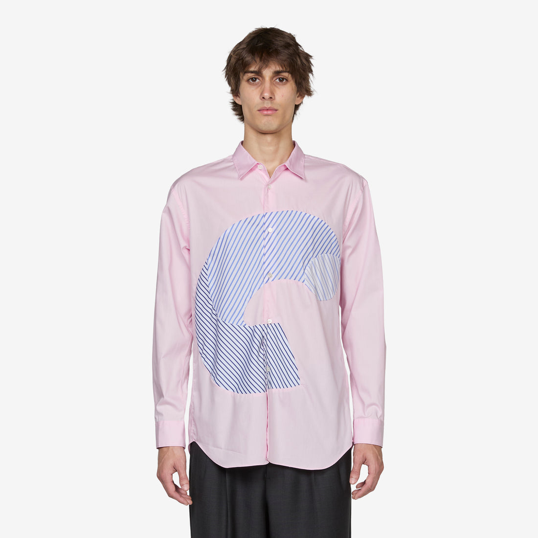 Curve Patchwork Shirt Pink | Mix Shirts