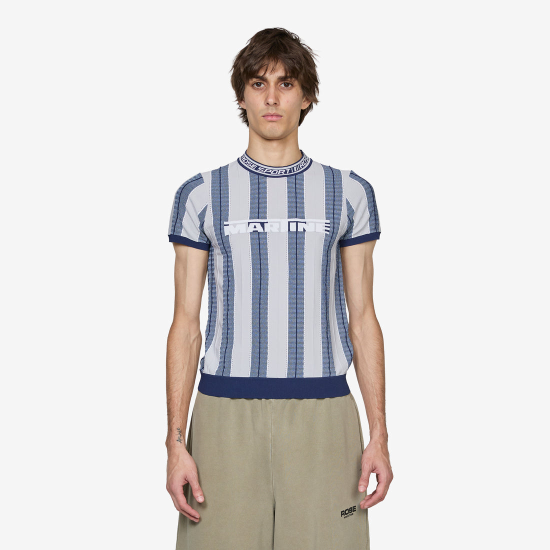 Logo Tight T-Shirt Blue | Grey Tees