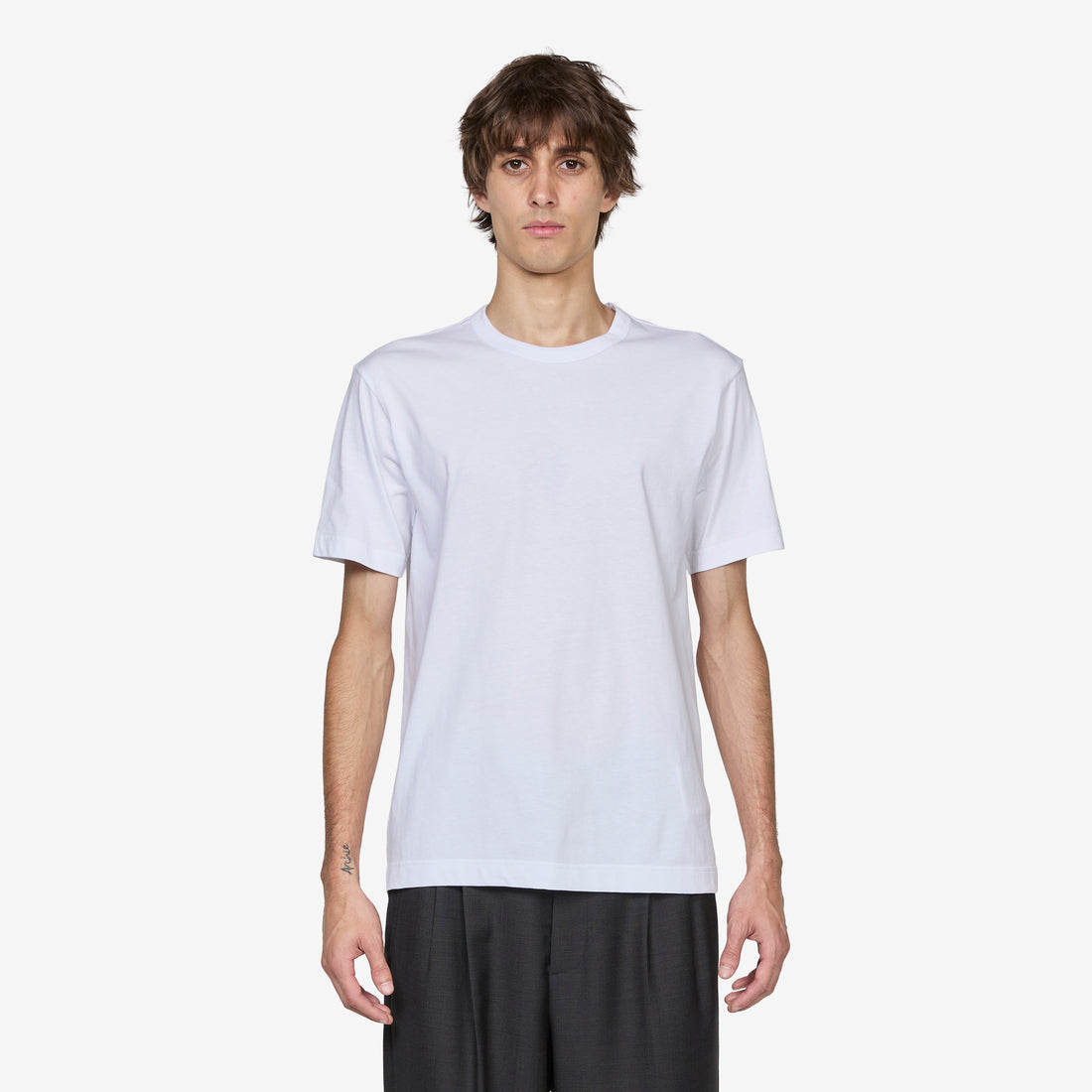 Neck Logo T-Shirt White Tees