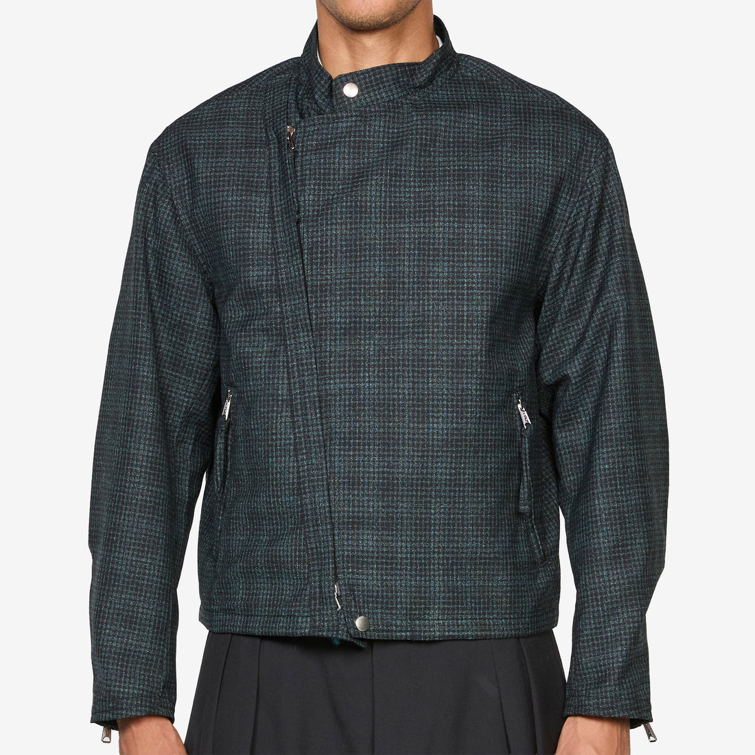 Riders Jacket Neon Plaid Black | Turquoise Jackets