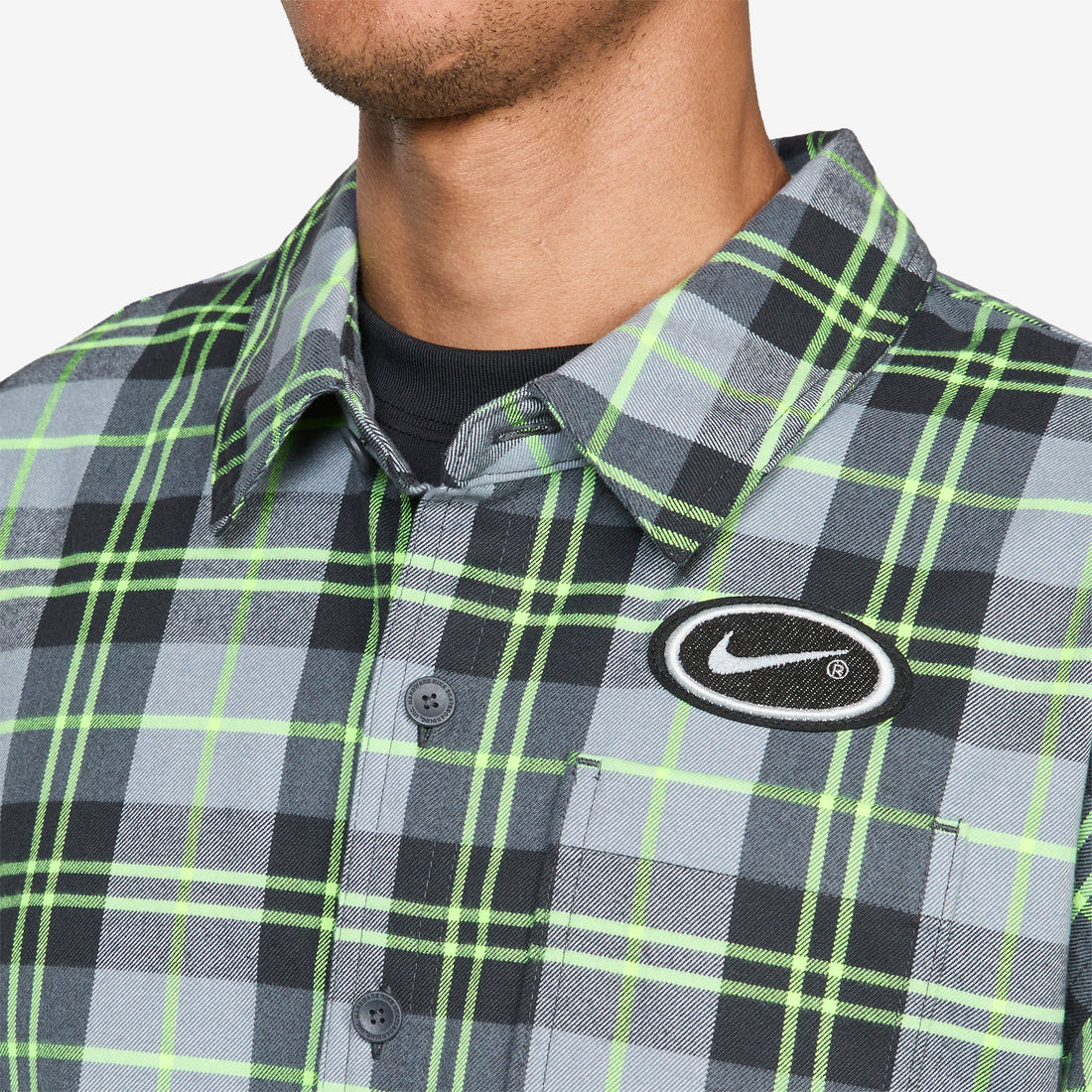 Flannel Longsleeve Button Up Koston Dark Smoke Grey | Volt Shirts