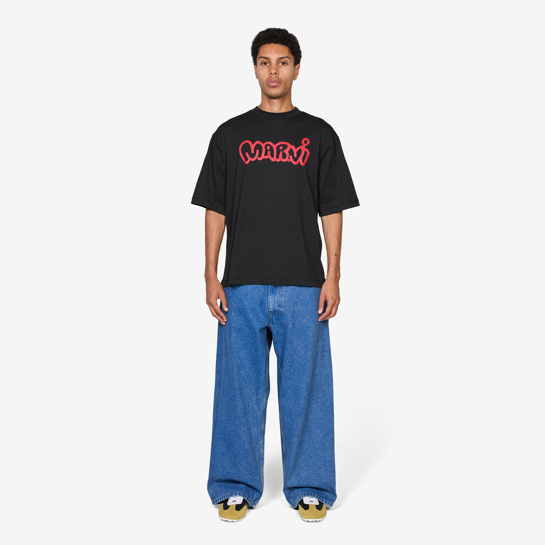 Bubble Logo Print T-Shirt Black Tees