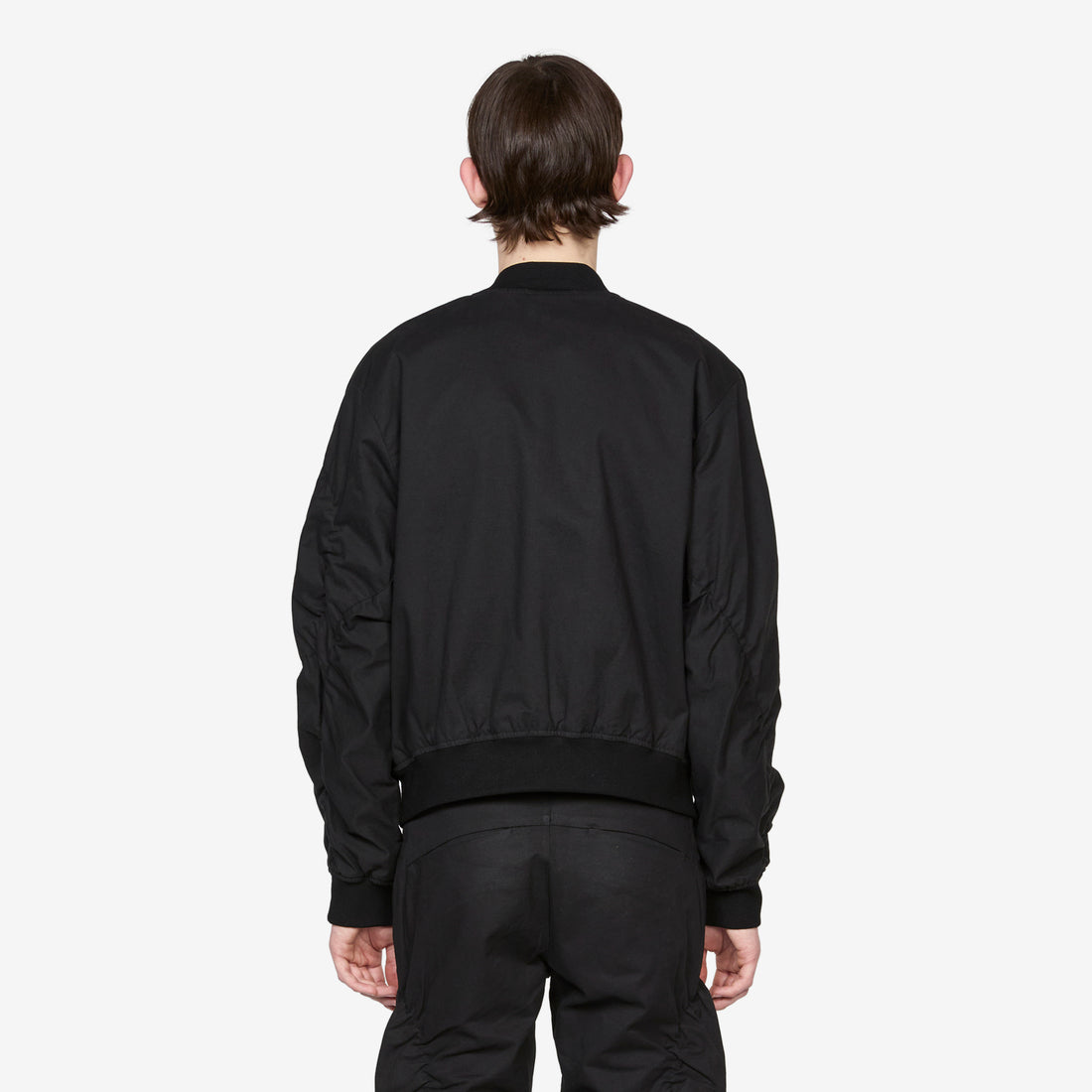 Shirring Bomber Black Jackets