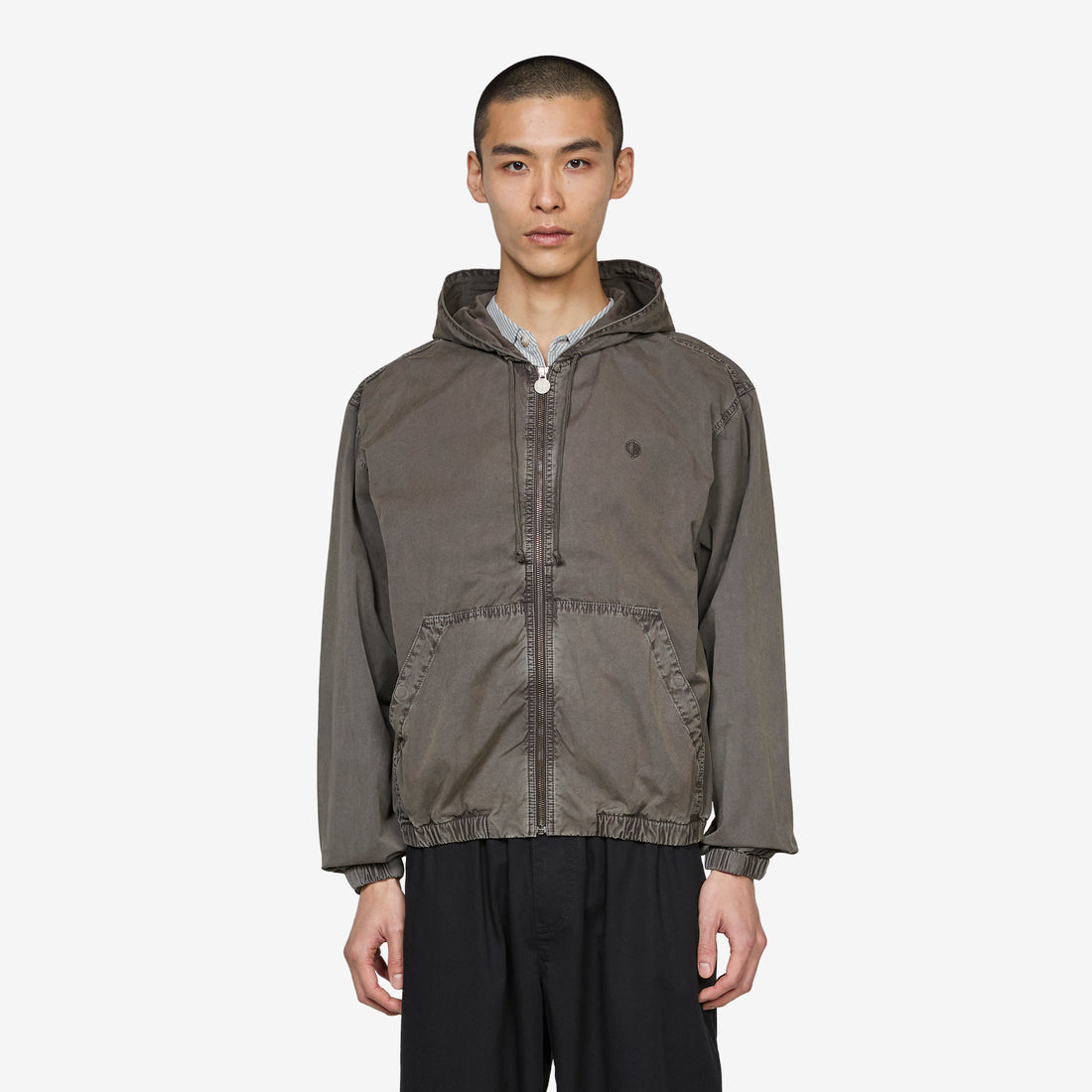 Hooded Nick Jacket Washed Grey Jumpers