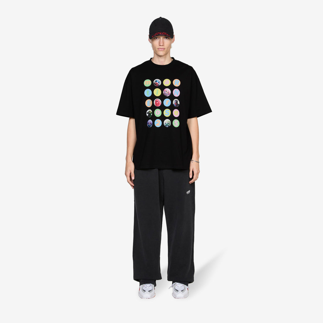 Oversized Fuzzy Balls T-Shirt Black Tees