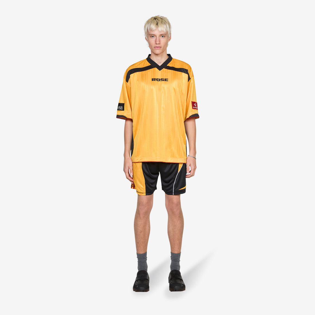 Collage Football Shorts Black | Gold Shorts