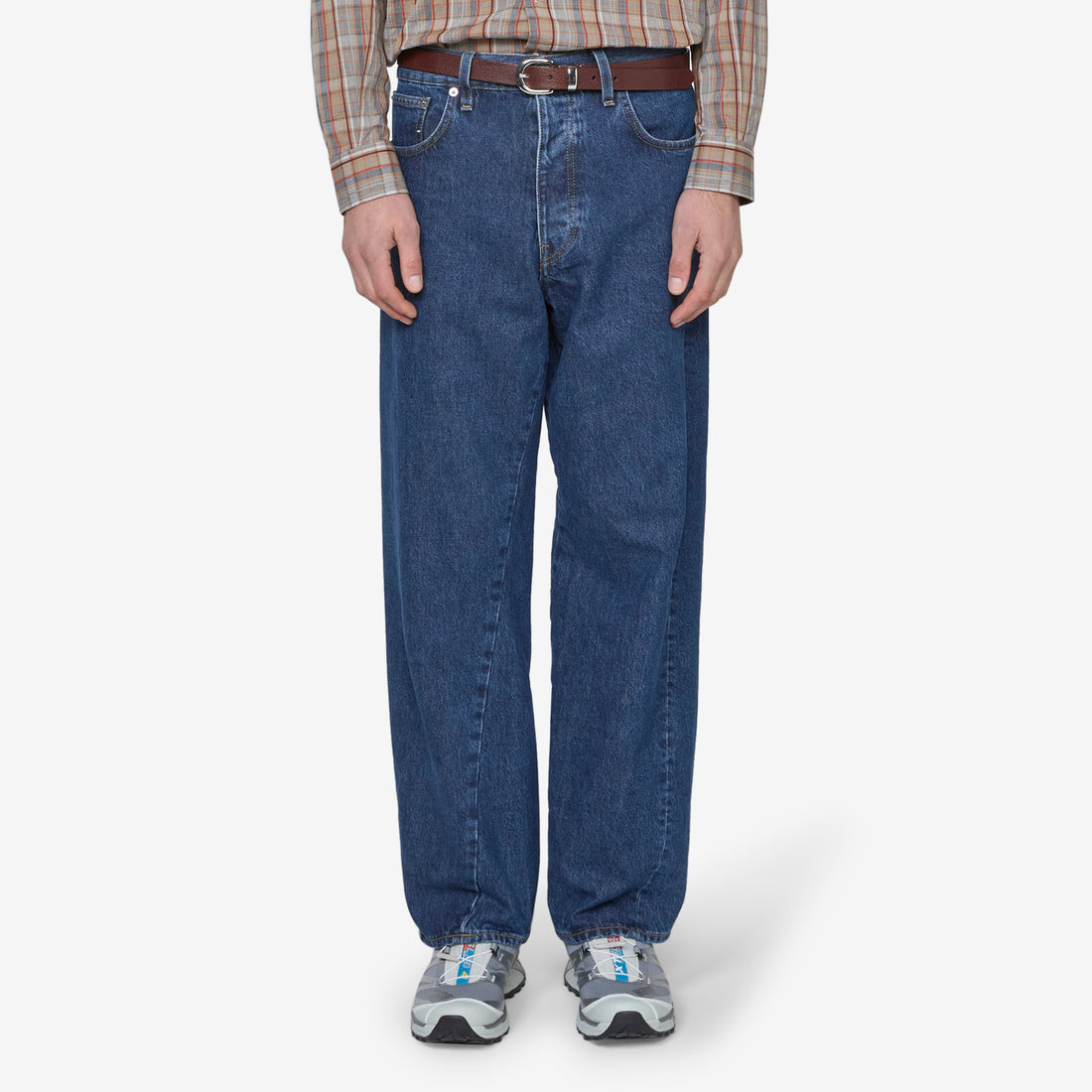 Wide Twist Jeans Rinse Blue Pants