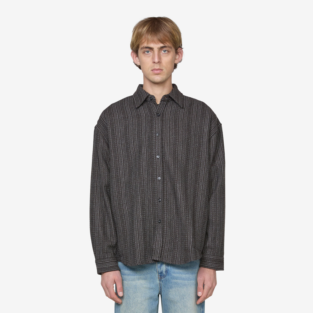 Big Longsleeve Shirt Dark Brown Shirts