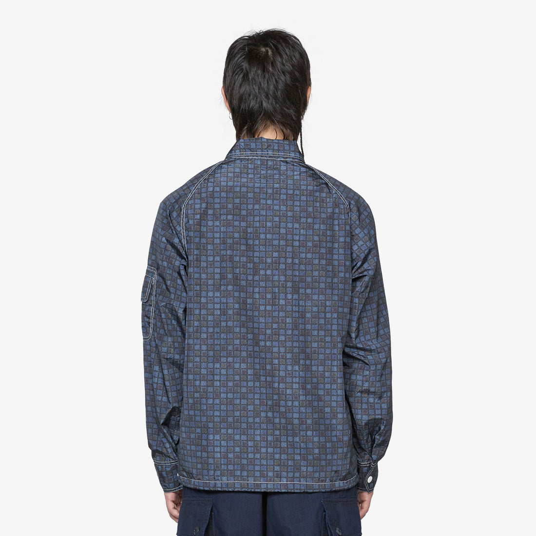 Sports SHT-JAC Nylon Print Navy Shirts