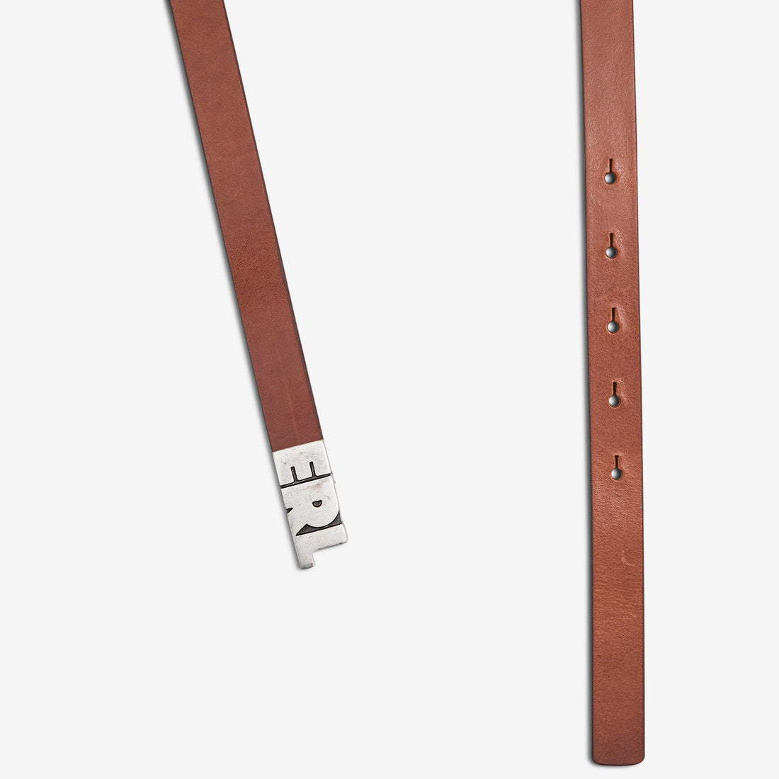 ERL Leather Skinny Belt Brown Accessories