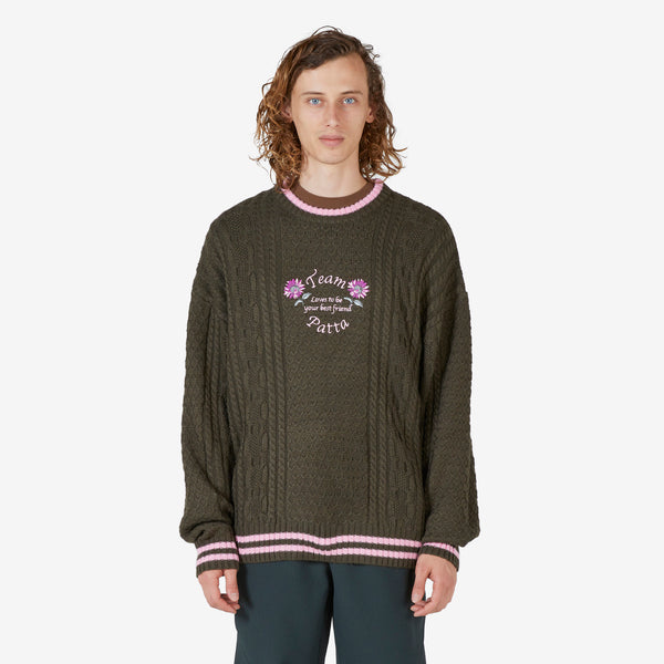 Loves You Cable Knitted Sweater Beetle