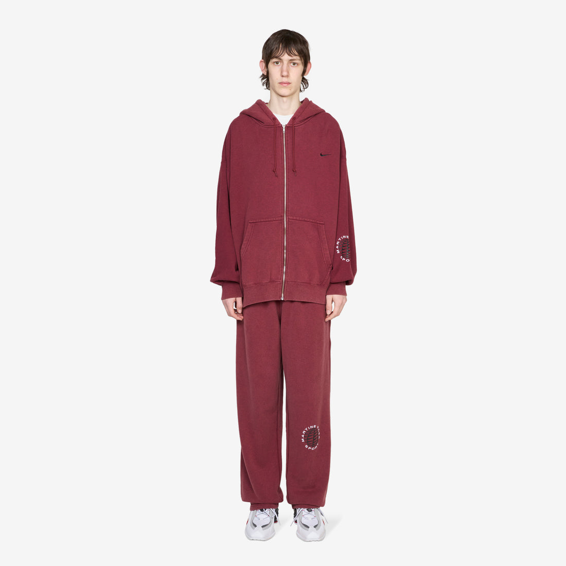 Martine Rose x Fleece Trousers Team Crimson | Heather | White Pants
