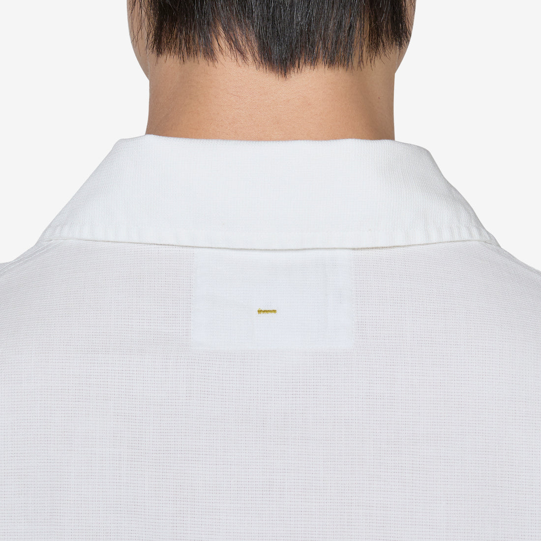 MHL. Offset Placket Polo White Shirts