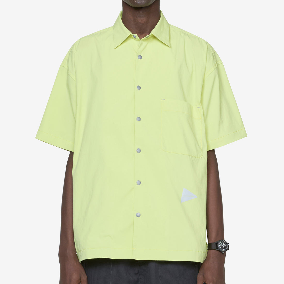 UV Cut Stretch Short Sleeve Shirt Yellow Green Shirts
