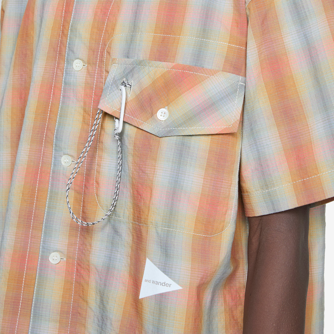 Dry Check Open Short Sleeve Shirt Orange Shirts