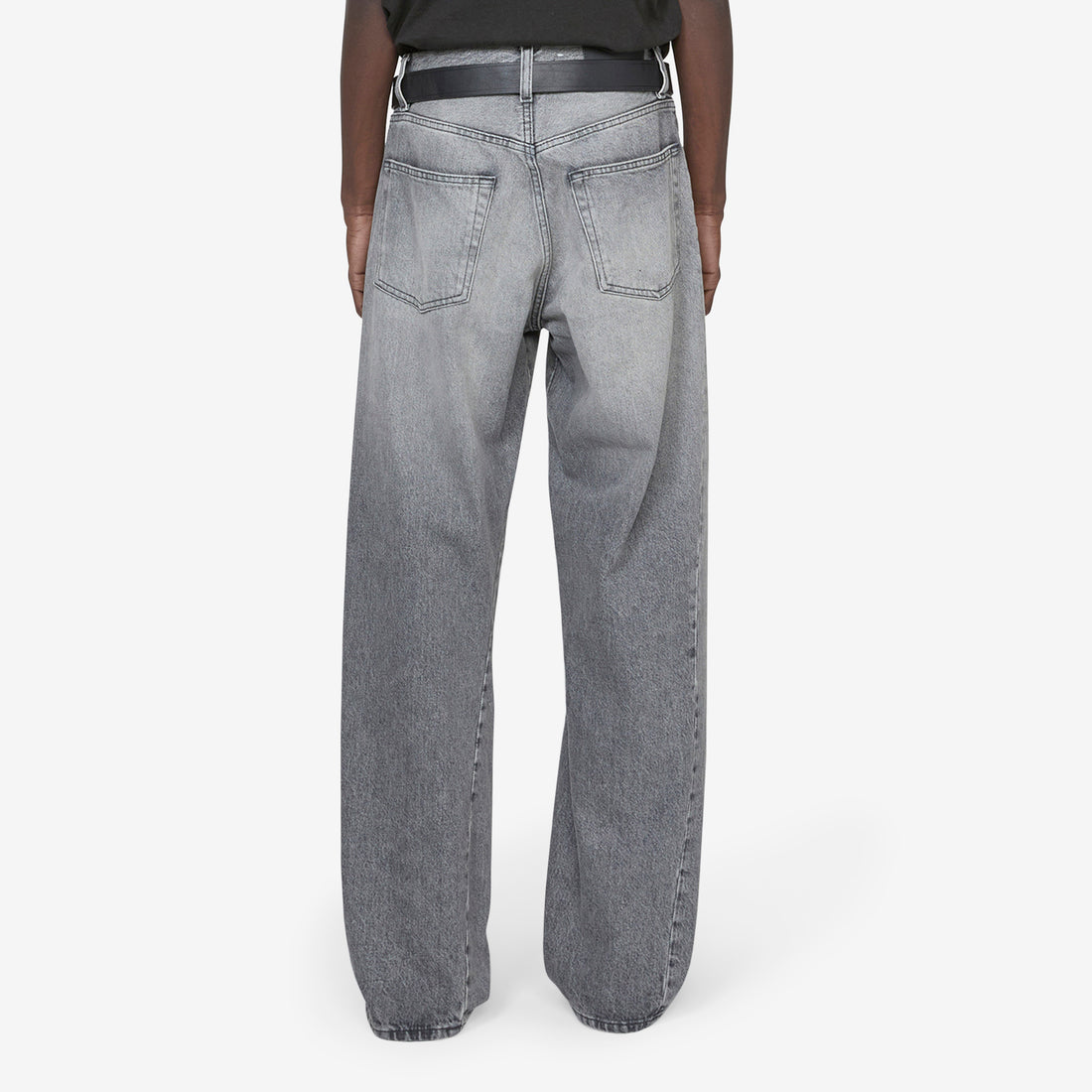 Wide Twist Work Jeans Black Stone Pants